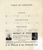 Table of Contents, Worth County 1913